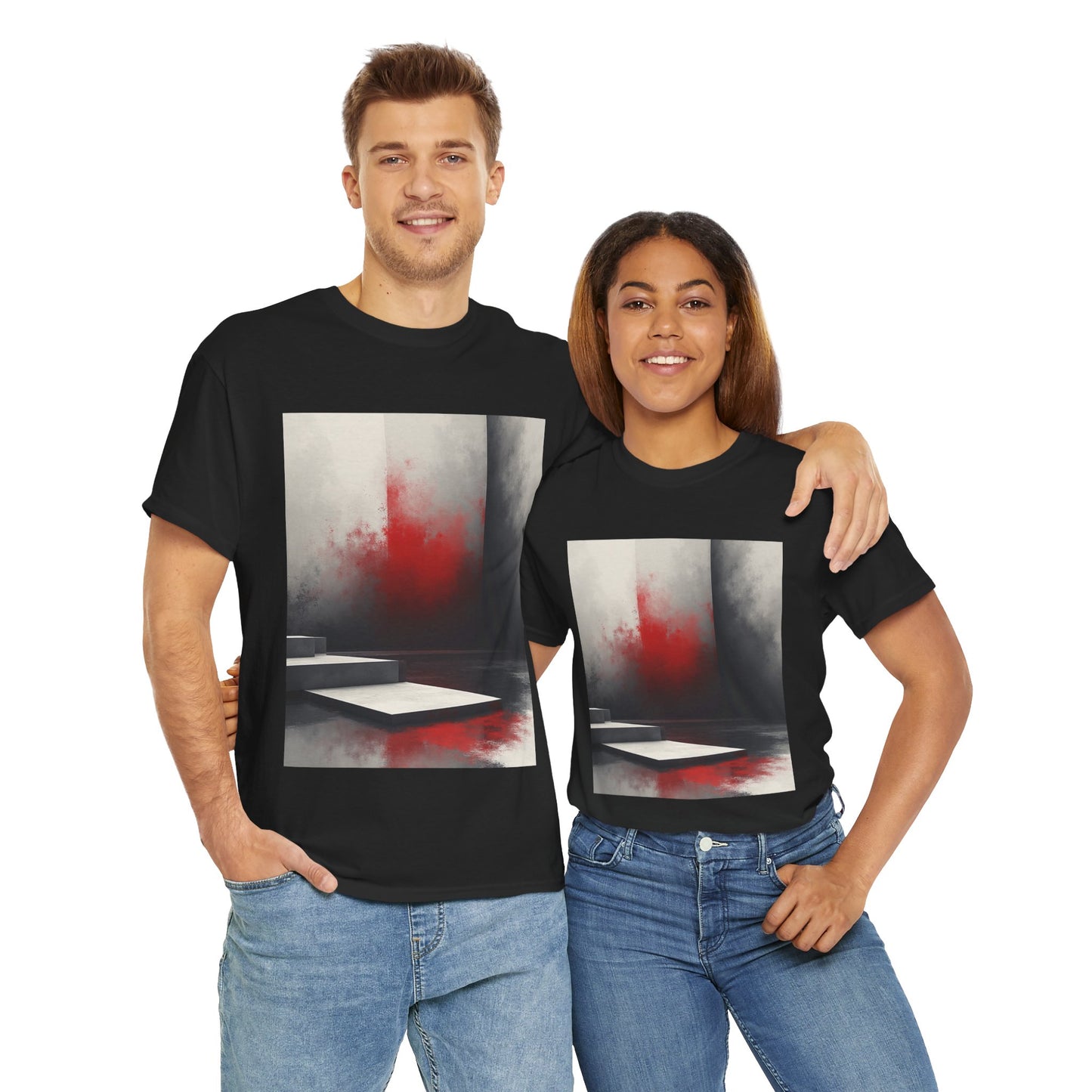 Abstract Red Mist Art T-Shirt
