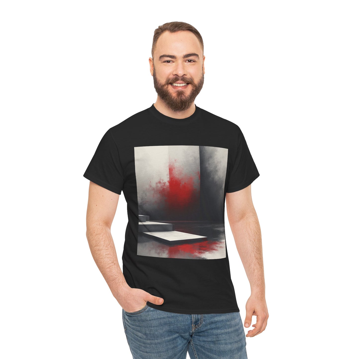 Abstract Red Mist Art T-Shirt