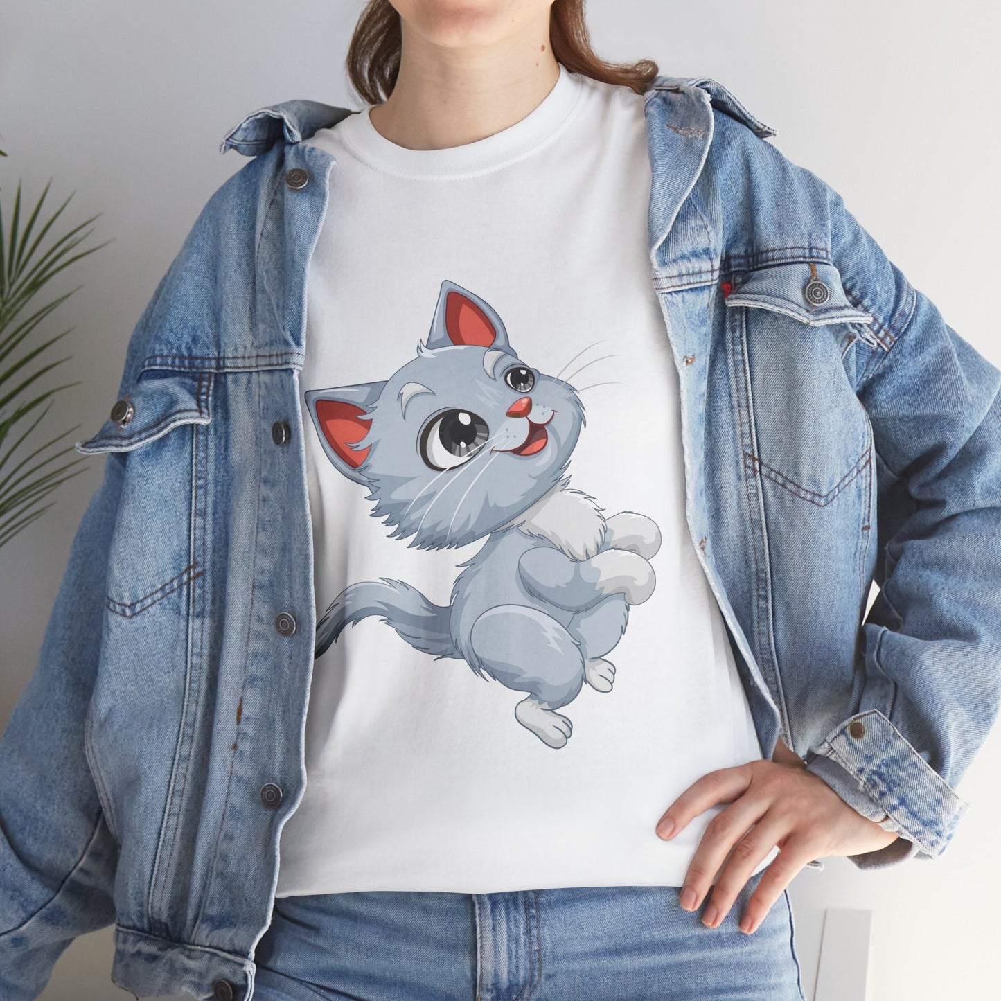 Cute Gray Kitten T‑Shirt
