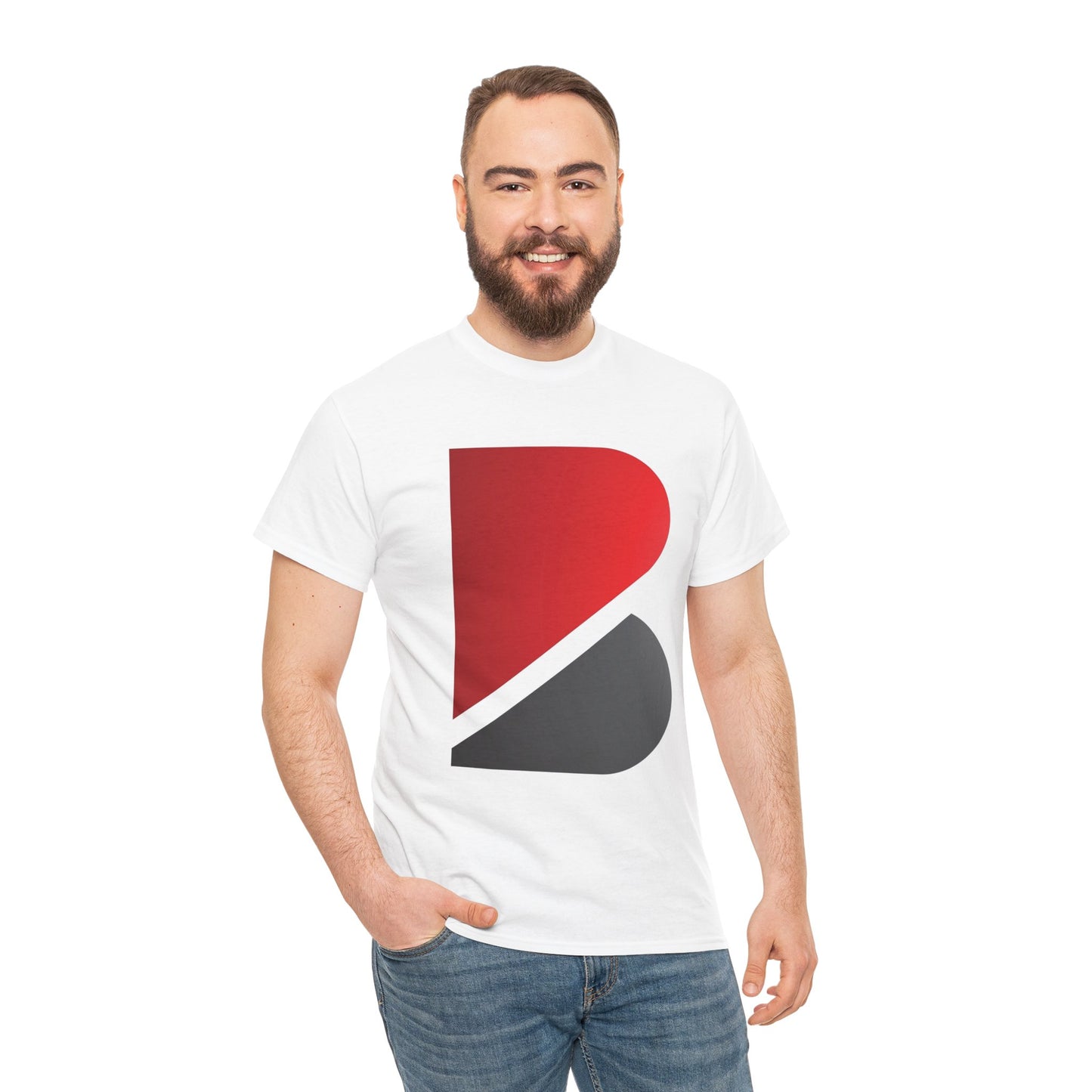 Red & Gray Modern B T-shirt